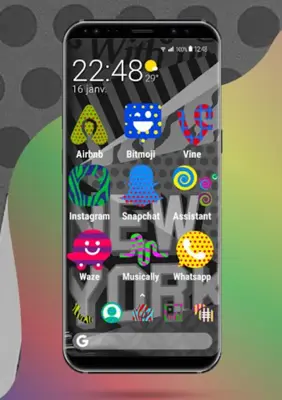 Apolo Polkadots - Theme, Icon android App screenshot 1